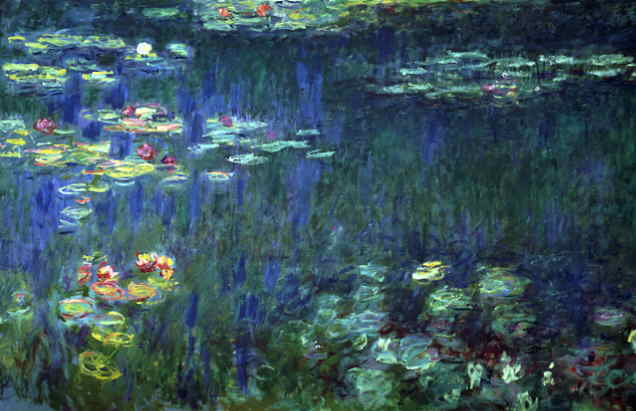 Monet Water Lilies-Green